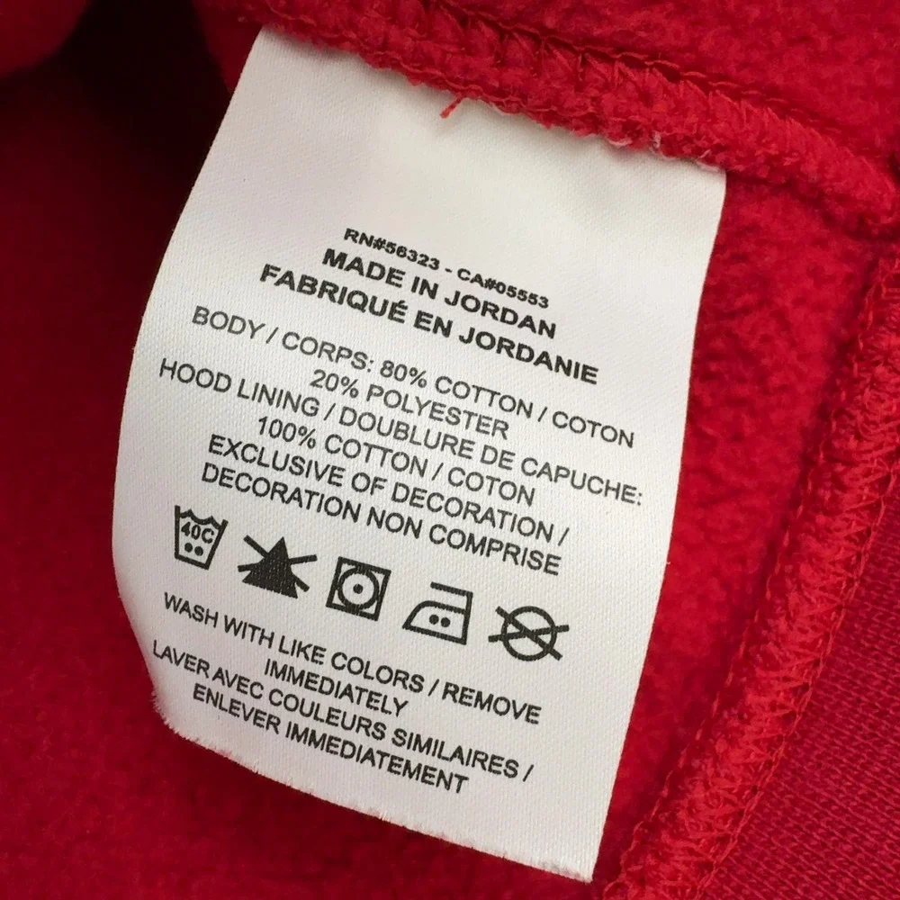 NFLPA Nike Hoodie Mens XXL Red Cotton Polyester Fleece Sportswear Athletic Style